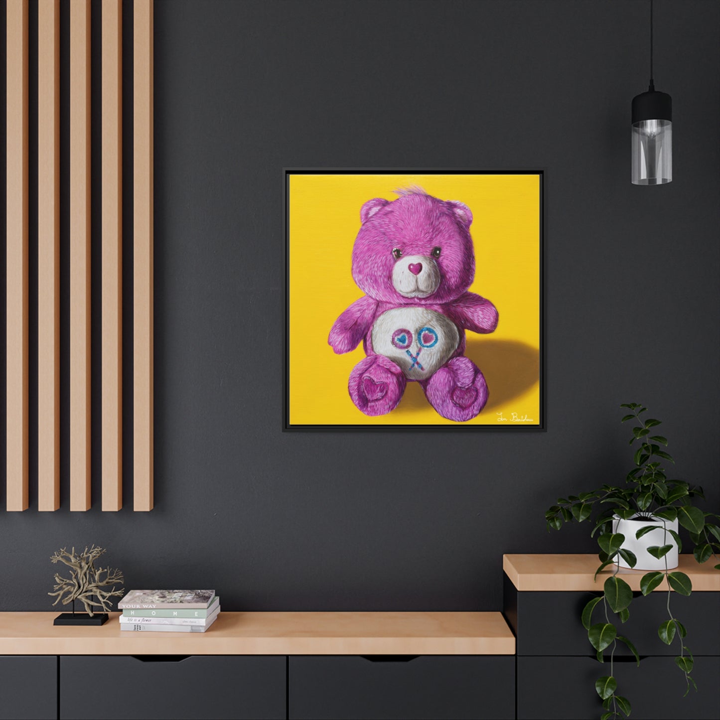 Pink Care Bear by Ian Bertolucci (Print on Canvas)