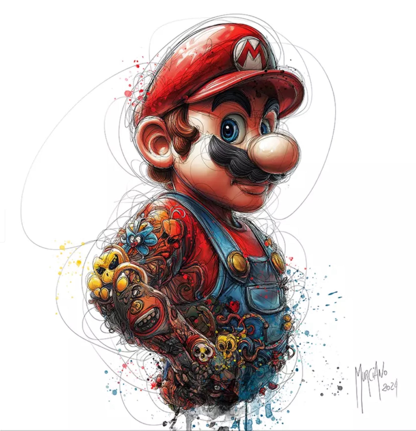 Mario Tattoo by Patrice Murciano