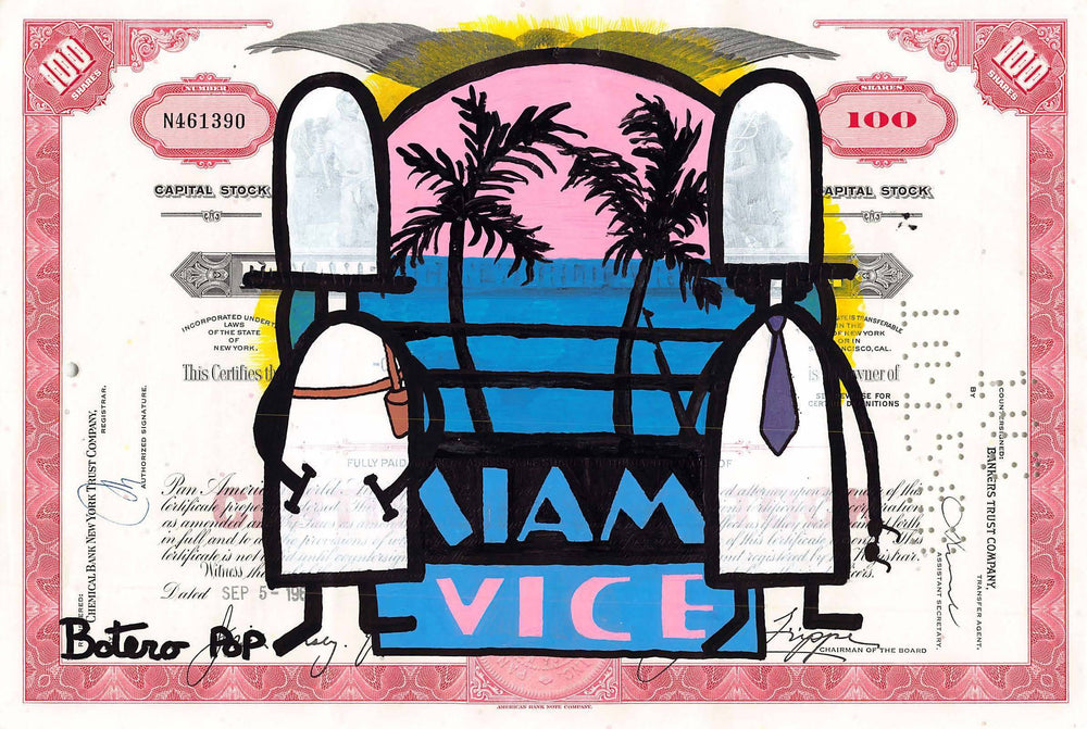 Miami Vice by Botero Pop - Signature Fine Art