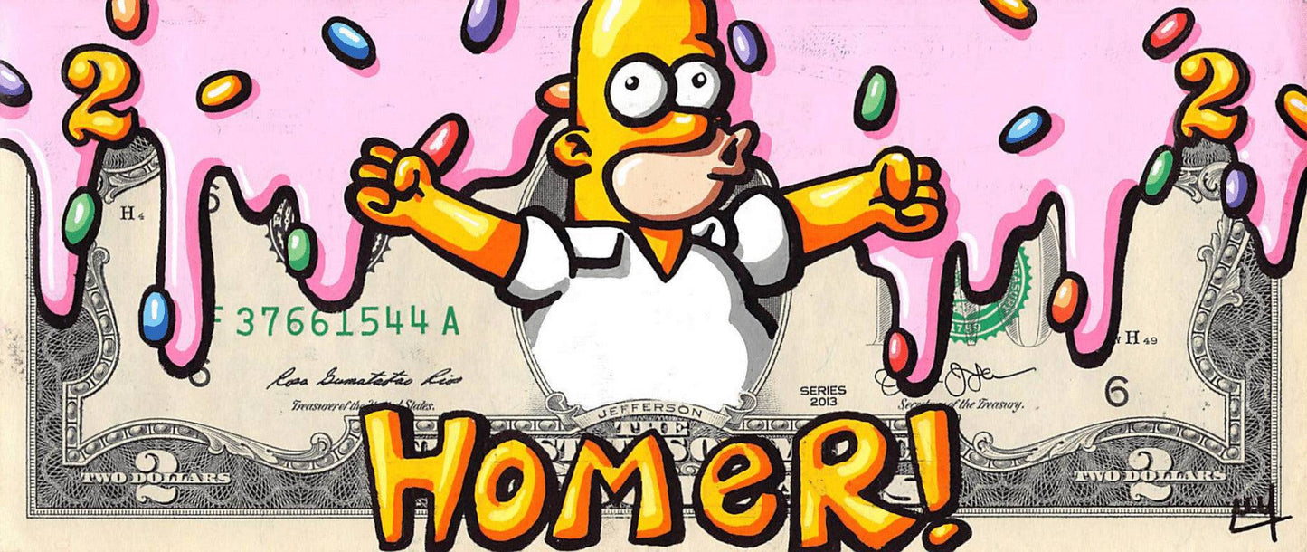 Drip Homer by Nathan Wegner (Wegs) - Signature Fine Art