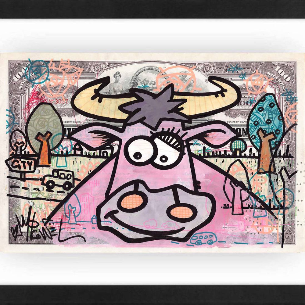 Vache Rose by Micowel - Signature Fine Art